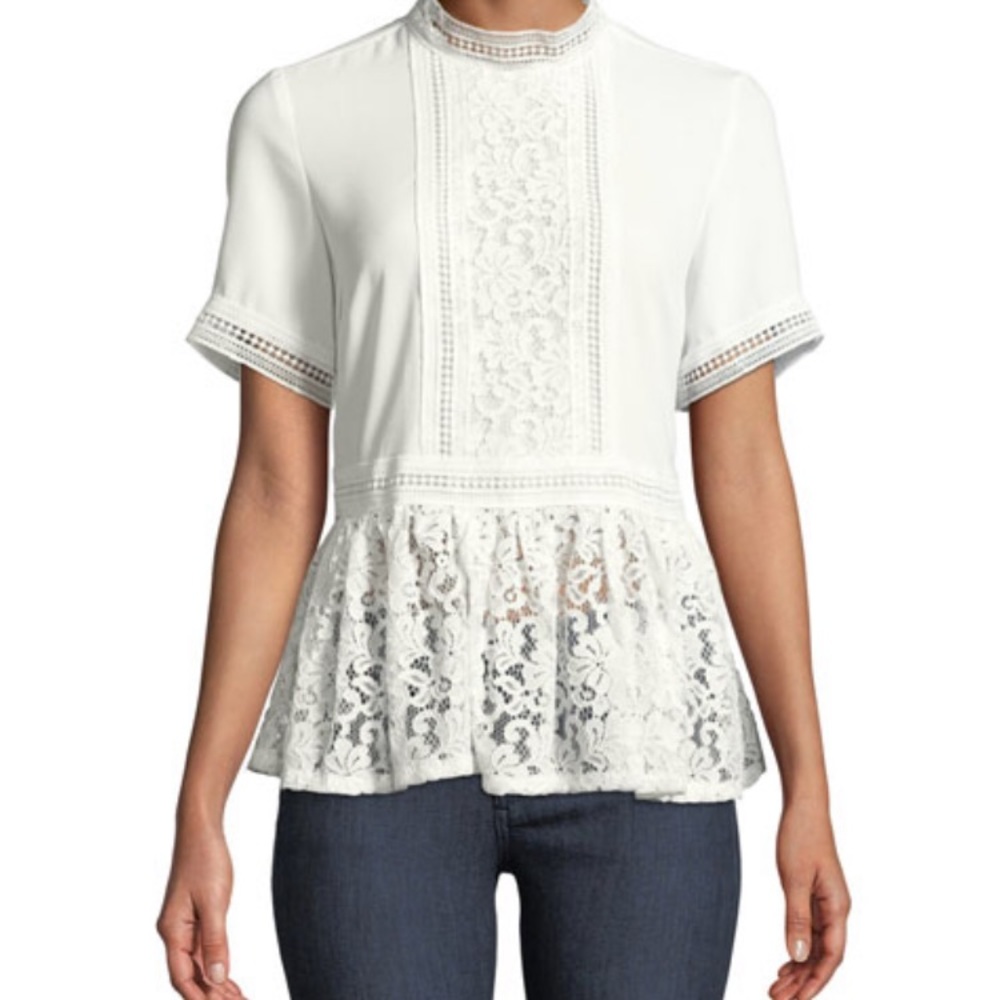 White Lace Top by Catherine Malandrino